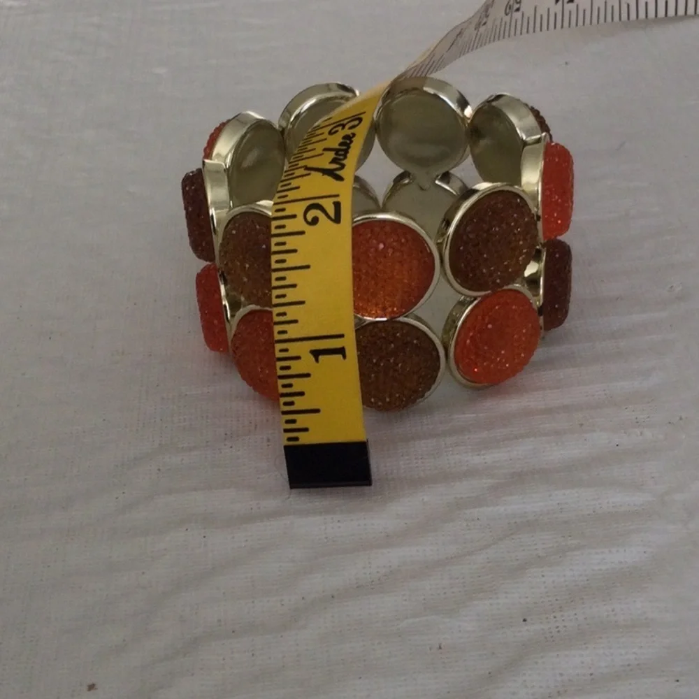 Chic Gold and Orange Women's Bracelet